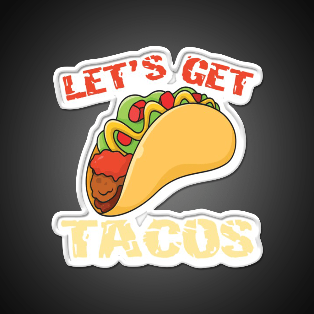 Lets Get Taco Led Neon Sign Mexican Food Sign Wall Light Sign Rgb Color - Shineneon