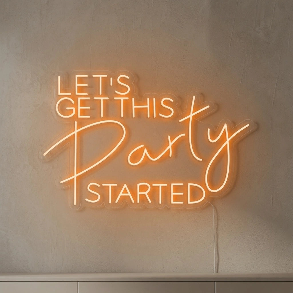 Let's Get This Party Started LED Neon Sign - 04 Size Image