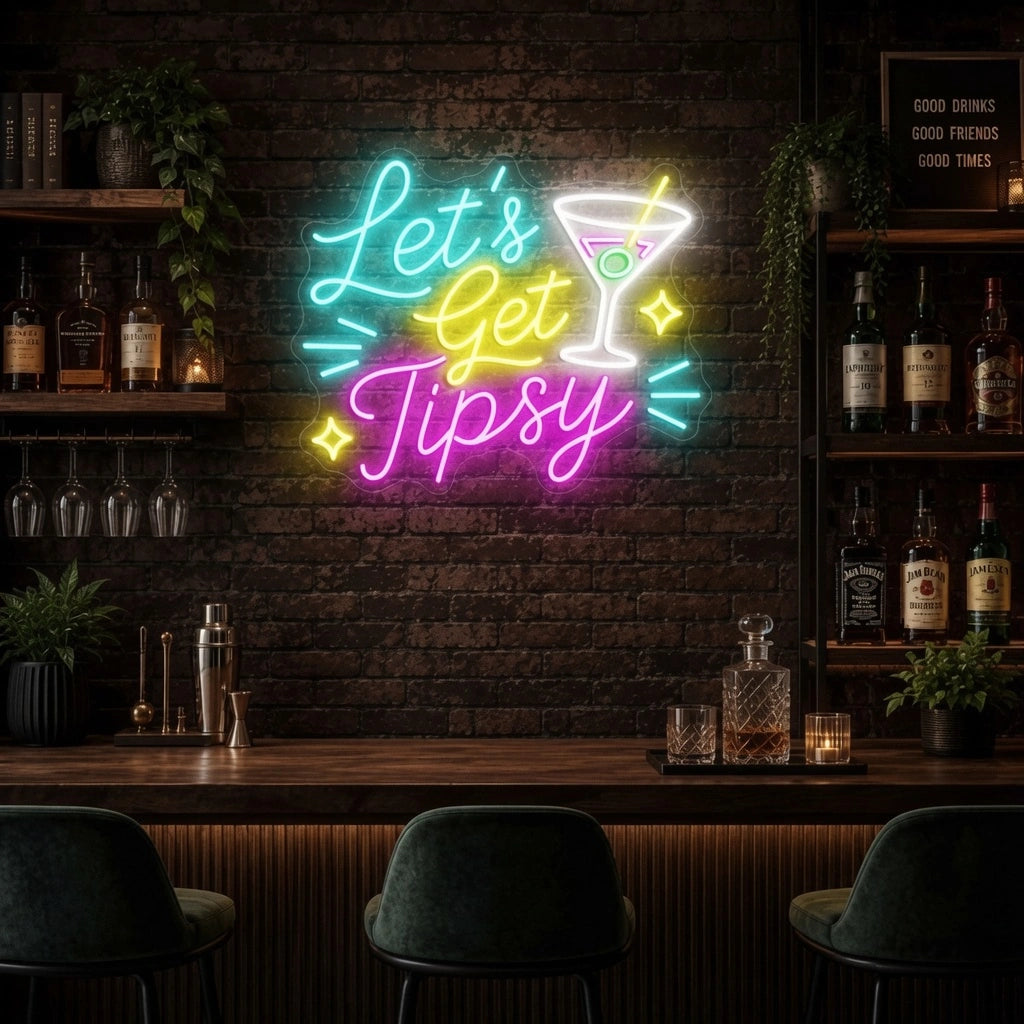 Let's Get Tipsy LED Neon Sign - 01 Original Product Image