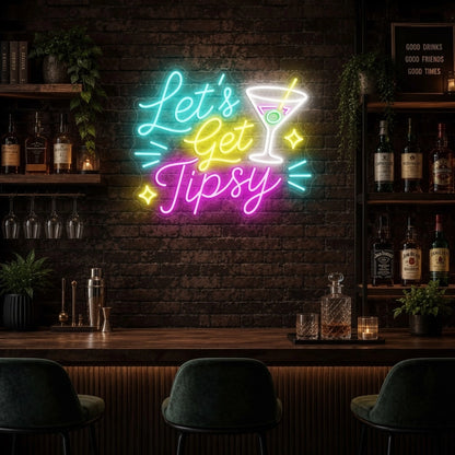 Let's Get Tipsy LED Neon Sign - 01 Original Product Image
