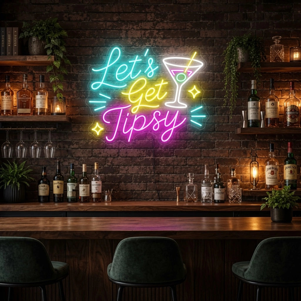 Let's Get Tipsy LED Neon Sign - 02 High-Converting Product Image
