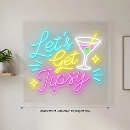 Let's Get Tipsy LED Neon Sign - 04 Size Image