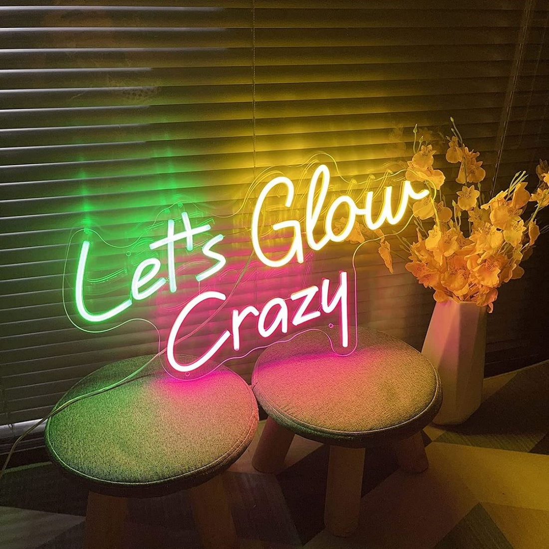 Lets Glow Crazy Led Sign Business Neon Sign