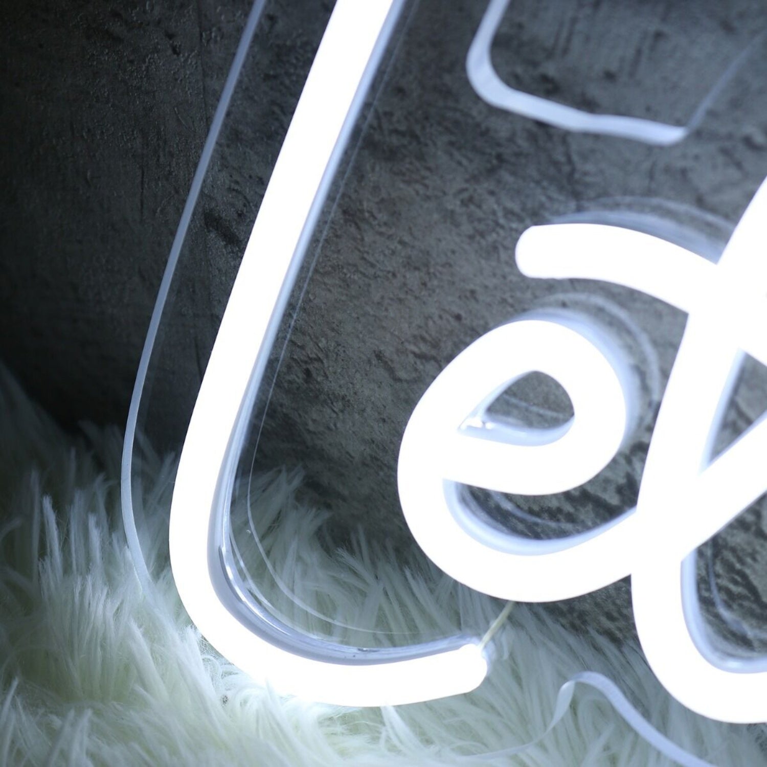 Lets Glow White Custom Led Neon Sign - Shineneon