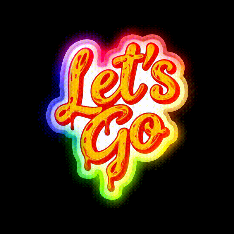 Lets Go 41 Taco Led Neon Sign Mexican Food Sign Rgb Color - LED neon sign close-up detail