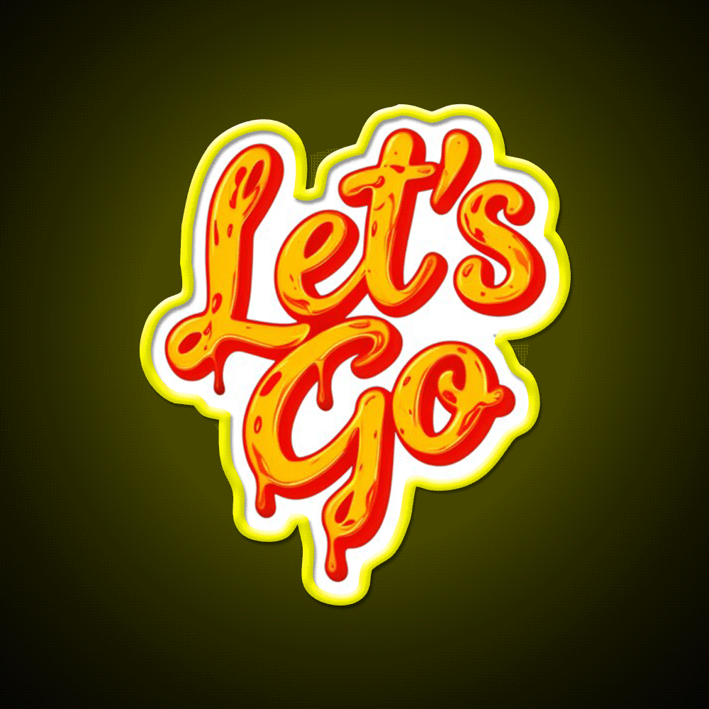 Lets Go 41 Taco Led Neon Sign Mexican Food Sign Rgb Color - Custom LED neon sign front view