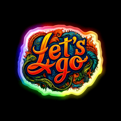 Lets Go 8 Taco Led Neon Sign Mexican Food Sign Rgb Color - LED neon sign close-up detail