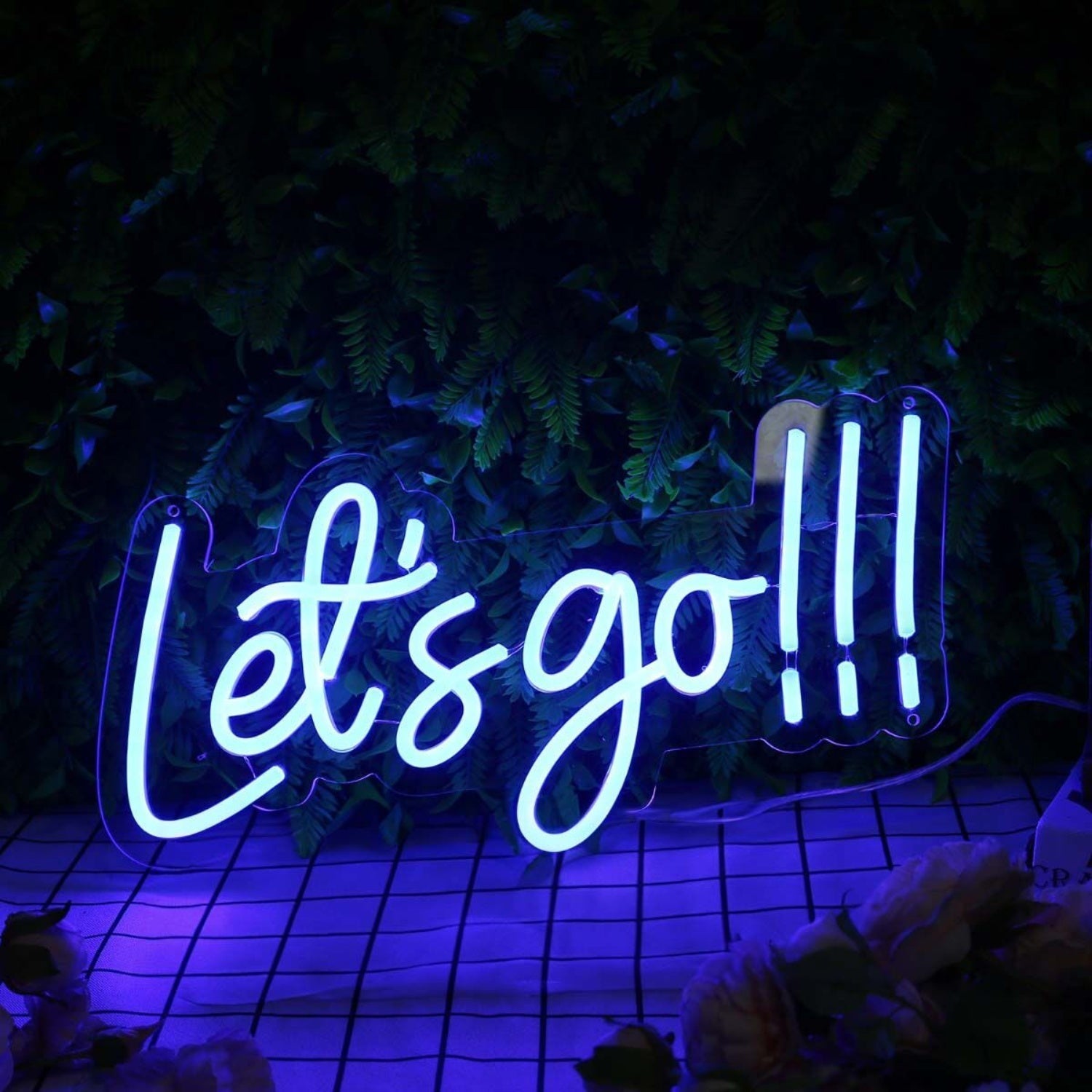 Lets Go Blue Led Neon Sign - Shineneon