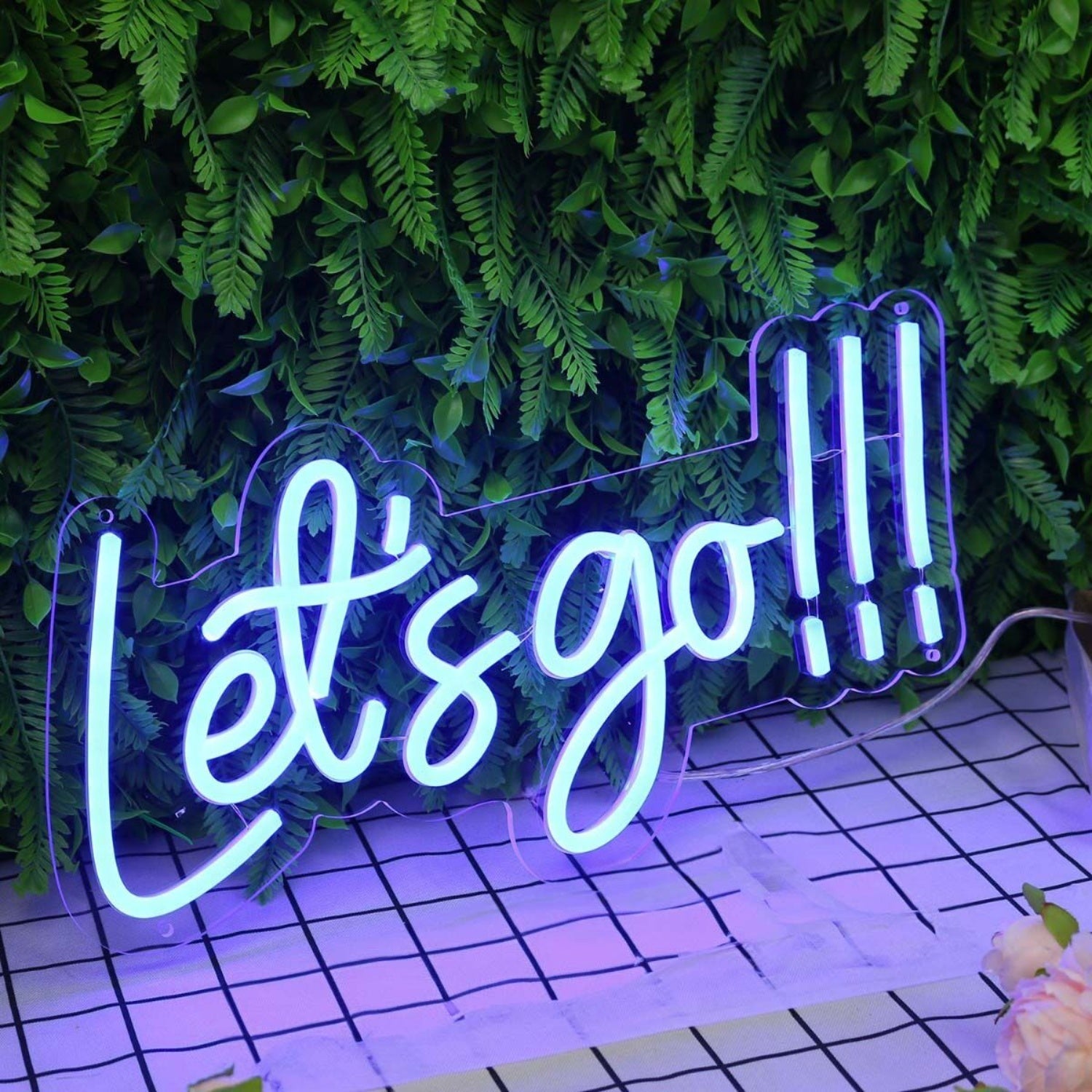 Lets Go Blue Led Neon Sign - Shineneon