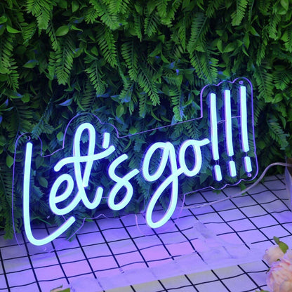 Lets Go Blue Led Neon Sign - Shineneon