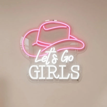 Let's Go Girls LED Neon Sign - 04 Size Image