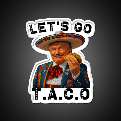 Lets Go Taco Funny Parody Chickens Out Taco Led Neon Sign Rgb Color - Shineneon