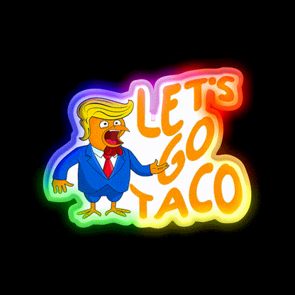 Lets Go Taco Funny Taco Led Neon Sign Rgb Color - LED neon sign close-up detail