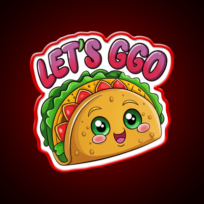 Lets Go Taco Funny Taco Led Neon Sign Mexican Food Sign Wall Art Rgb Color - Shineneon