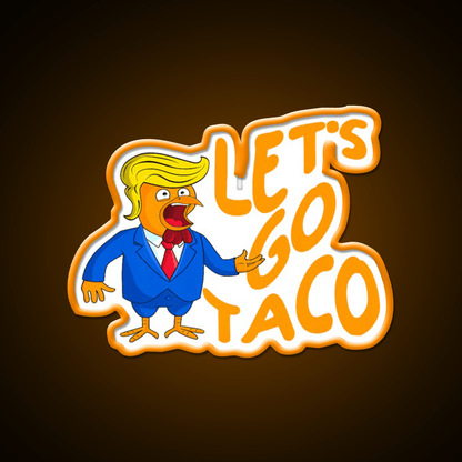 Lets Go Taco Funny Taco Led Neon Sign Rgb Color - Shineneon