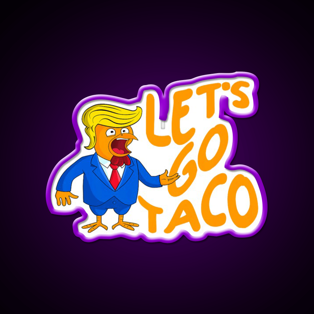 Lets Go Taco Funny Taco Led Neon Sign Rgb Color - Shineneon
