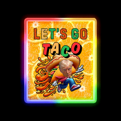 Lets Go Taco Led Neon Sign Mexican Food Sign Food Led Light Rgb Color - LED neon sign close-up detail