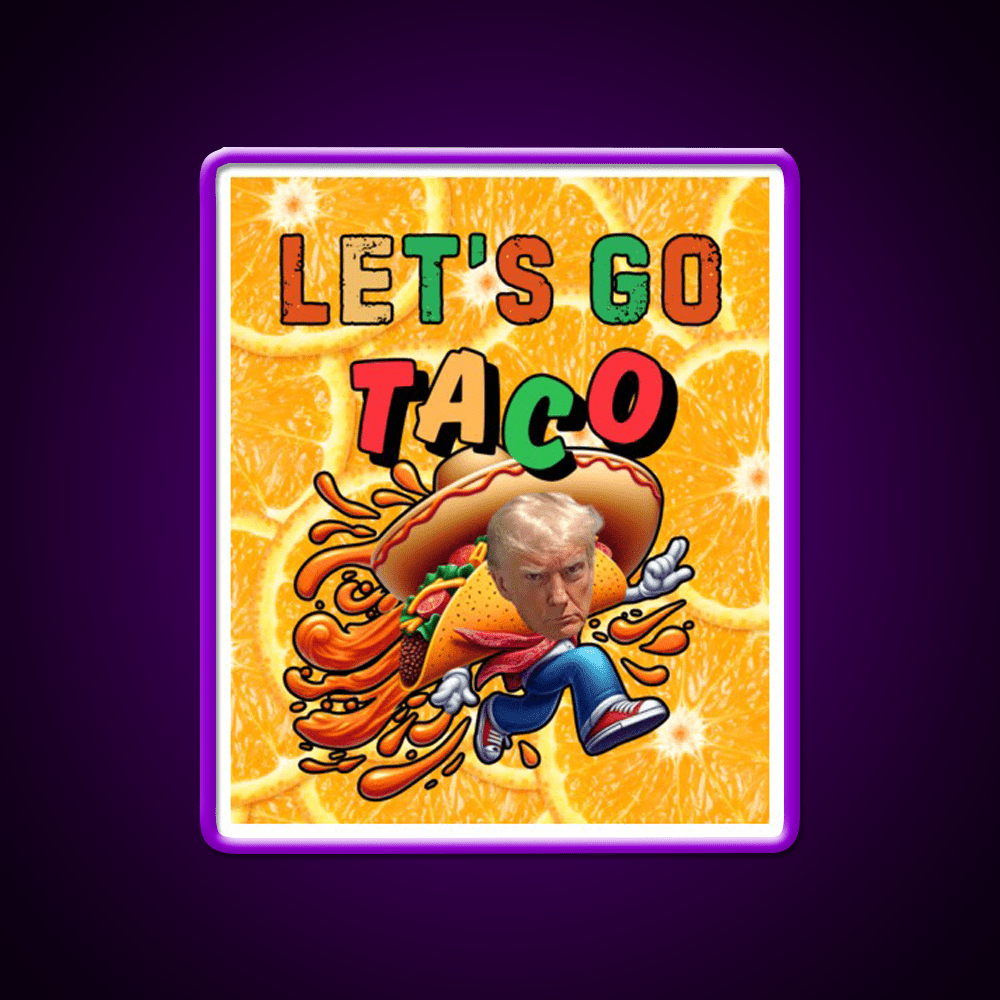 Lets Go Taco Led Neon Sign Mexican Food Sign Food Led Light Rgb Color - Shineneon