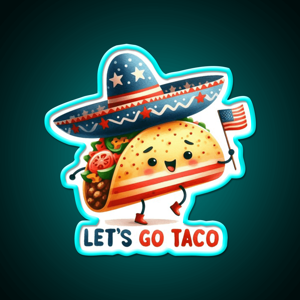 Lets Go Taco Led Neon Sign Mexican Food Sign Food Neon Sign Rgb Color - Shineneon