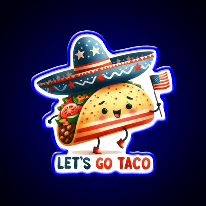 Lets Go Taco Led Neon Sign Mexican Food Sign Food Neon Sign Rgb Color - Shineneon