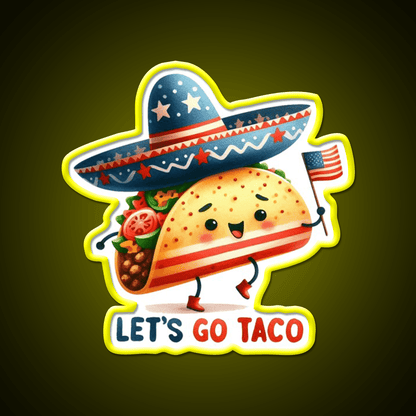 Lets Go Taco Led Neon Sign Mexican Food Sign Food Neon Sign Rgb Color - Shineneon