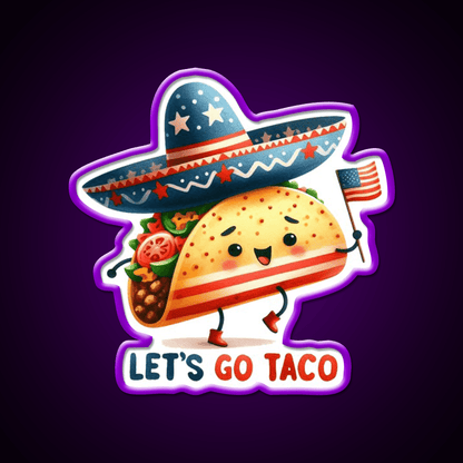 Lets Go Taco Led Neon Sign Mexican Food Sign Food Neon Sign Rgb Color - Shineneon