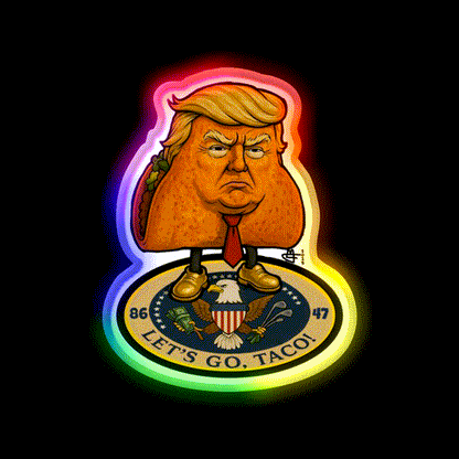 Lets Go Taco Led Neon Sign Mexican Food Sign For Dining Room Rgb Color - LED neon sign close-up detail