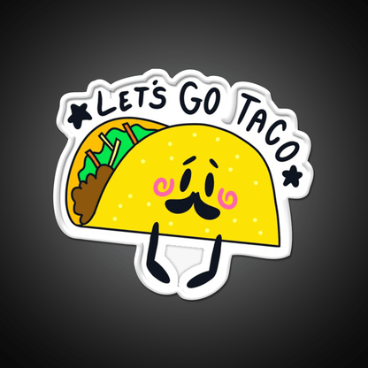 Lets Go Taco Led Neon Sign Mexican Food Sign For Food Truck Rgb Color - Shineneon