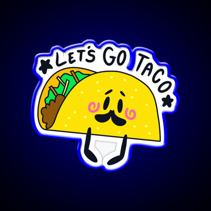 Lets Go Taco Led Neon Sign Mexican Food Sign For Food Truck Rgb Color - Shineneon