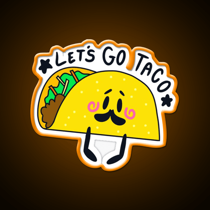 Lets Go Taco Led Neon Sign Mexican Food Sign For Food Truck Rgb Color - Shineneon