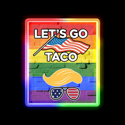 Lets Go Taco Led Neon Sign Mexican Food Sign For Foodies Rgb Color - LED neon sign close-up detail