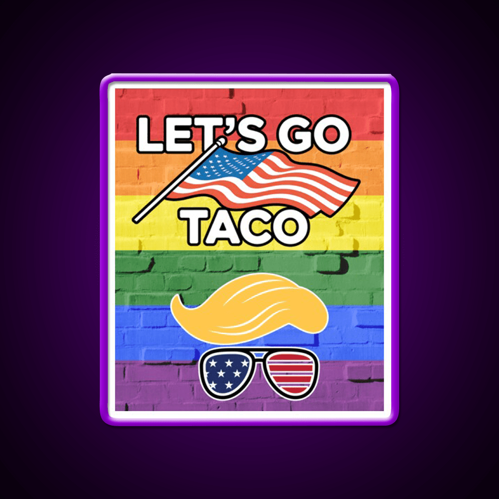 Lets Go Taco Led Neon Sign Mexican Food Sign For Foodies Rgb Color - Shineneon