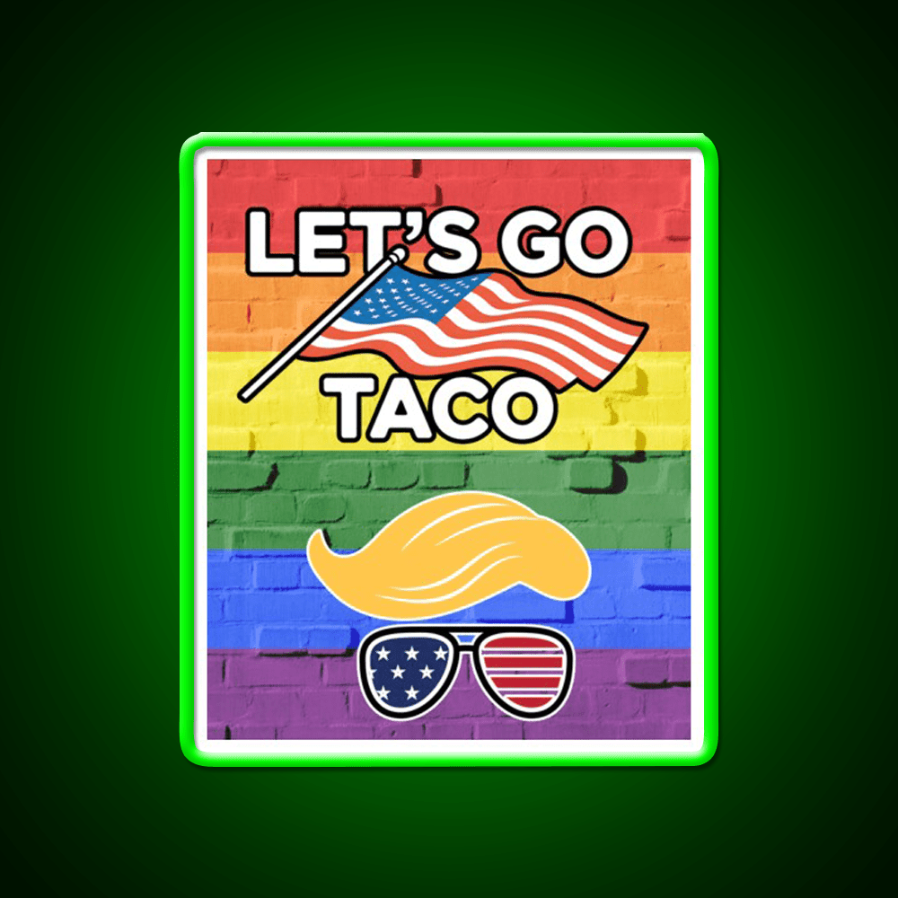 Lets Go Taco Led Neon Sign Mexican Food Sign For Foodies Rgb Color - Shineneon