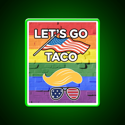 Lets Go Taco Led Neon Sign Mexican Food Sign For Foodies Rgb Color - Shineneon