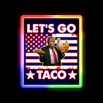 Lets Go Taco Led Neon Sign Mexican Food Sign For Taco Lover Rgb Color - LED neon sign close-up detail