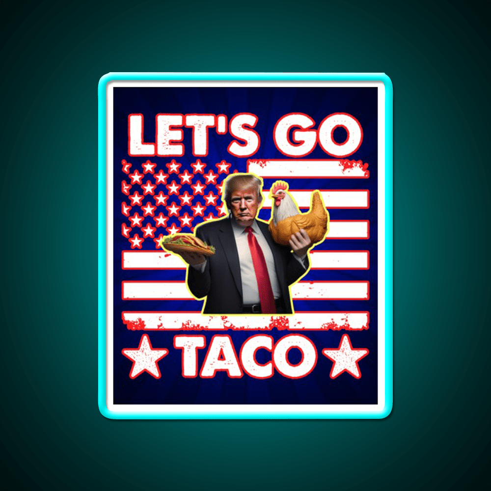 Lets Go Taco Led Neon Sign Mexican Food Sign For Taco Lover Rgb Color - Shineneon