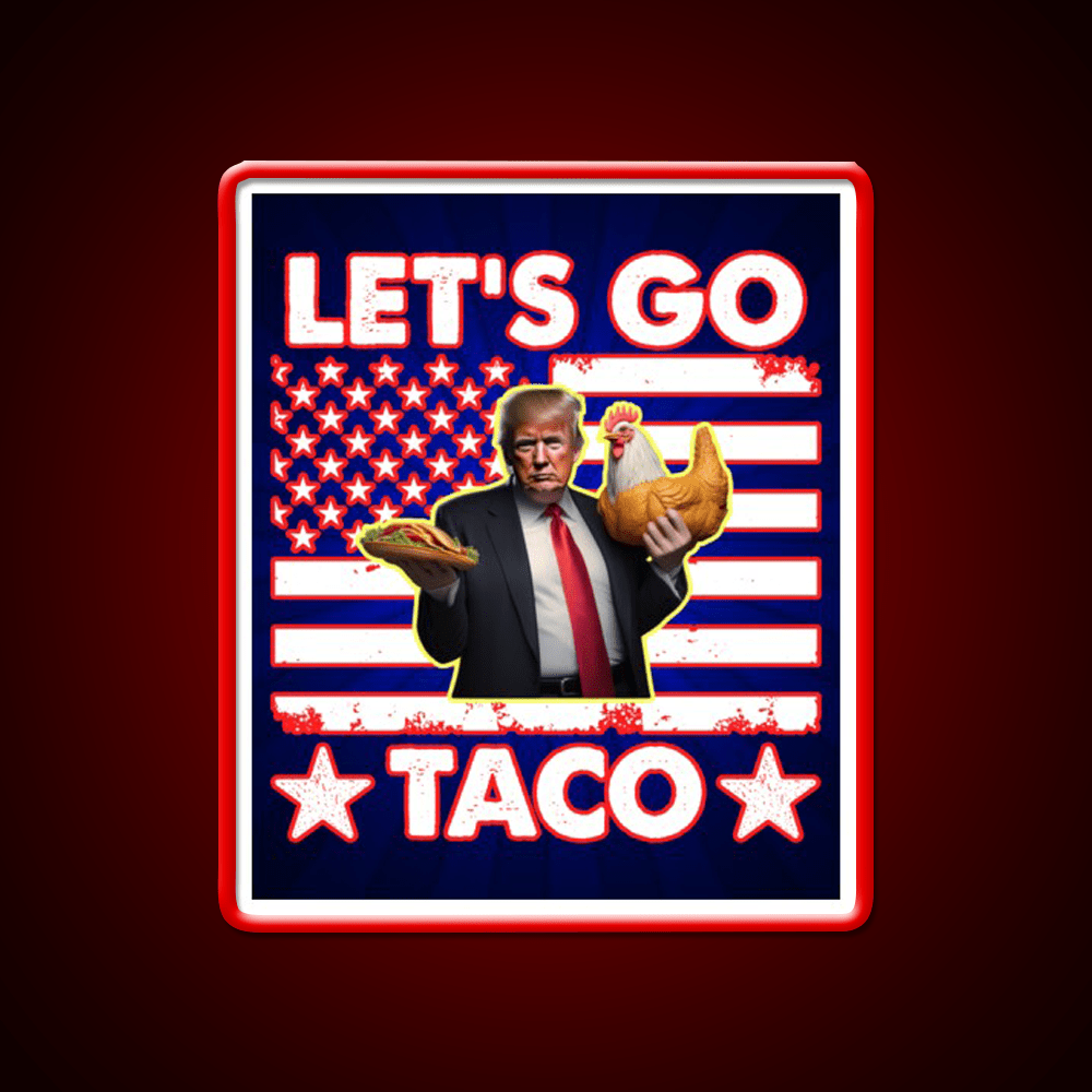 Lets Go Taco Led Neon Sign Mexican Food Sign For Taco Lover Rgb Color - Shineneon