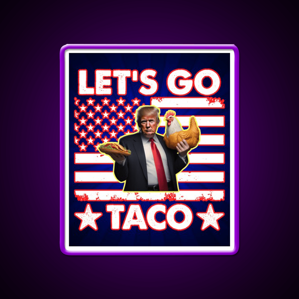 Lets Go Taco Led Neon Sign Mexican Food Sign For Taco Lover Rgb Color - Shineneon