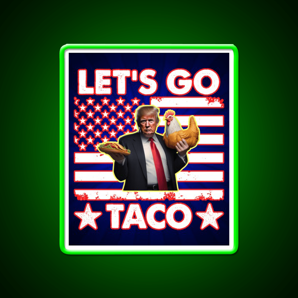 Lets Go Taco Led Neon Sign Mexican Food Sign For Taco Lover Rgb Color - Shineneon