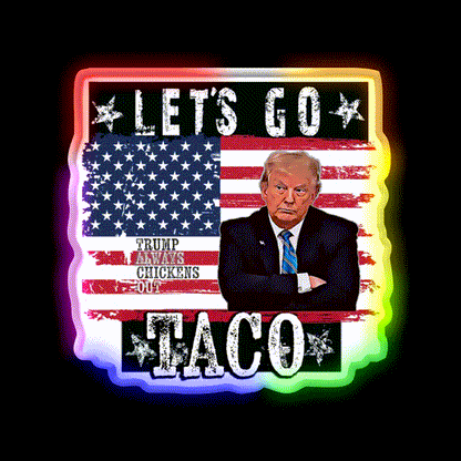 Lets Go Taco Led Neon Sign Mexican Food Sign For Taco Night Rgb Color - LED neon sign close-up detail