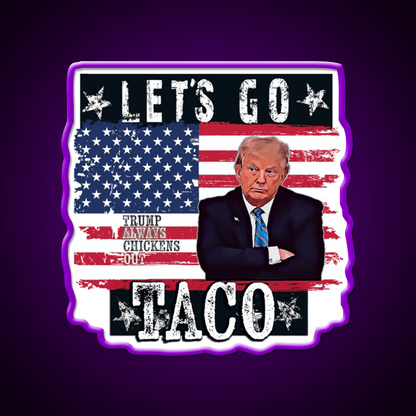 Lets Go Taco Led Neon Sign Mexican Food Sign For Taco Night Rgb Color - Shineneon