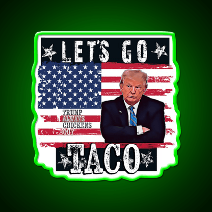 Lets Go Taco Led Neon Sign Mexican Food Sign For Taco Night Rgb Color - Shineneon