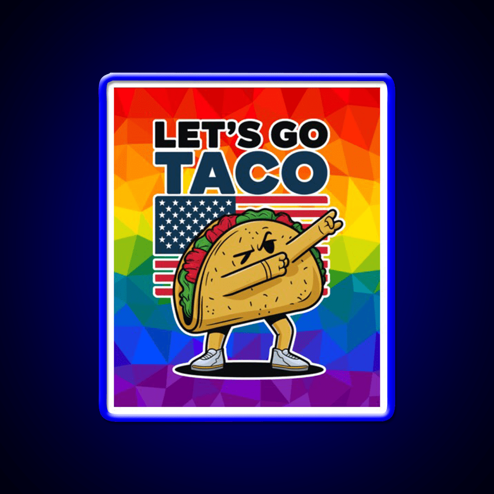 Lets Go Taco Led Neon Sign Mexican Food Sign Kitchen Neon Sign Rgb Color - Shineneon
