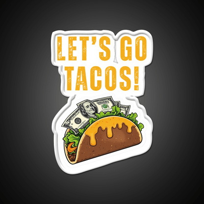 Lets Go Taco Led Neon Sign Mexican Food Sign Kitchen Sign Rgb Color - Shineneon