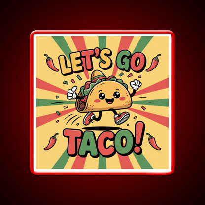 Lets Go Taco Led Neon Sign Mexican Food Sign Kitchen Signs Rgb Color - Shineneon
