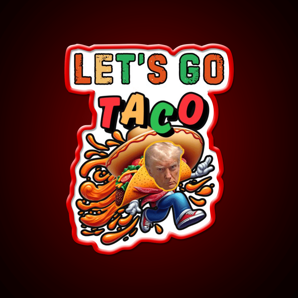 Lets Go Taco Led Neon Sign Mexican Food Sign Kitchen Wall Art Rgb Color - Shineneon