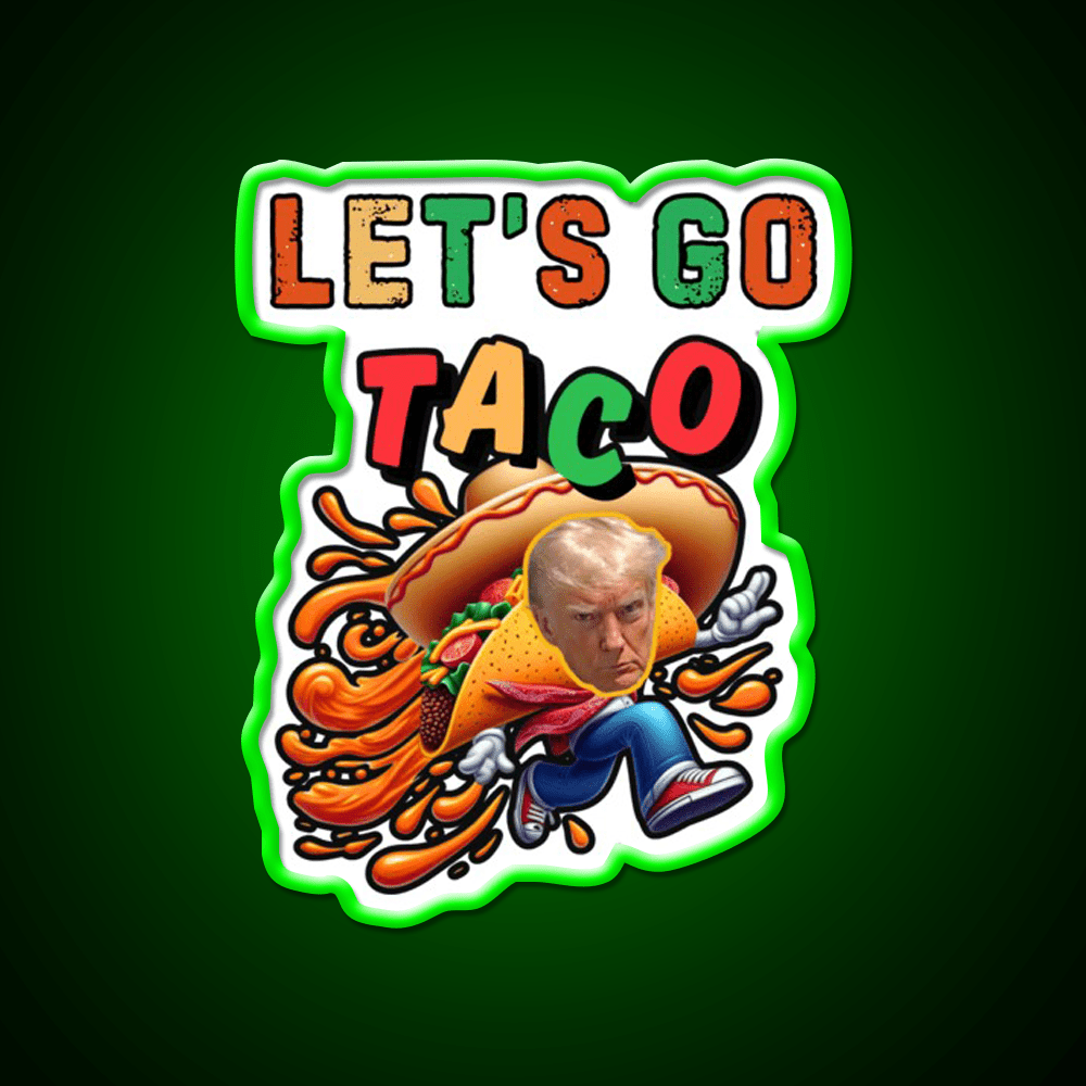 Lets Go Taco Led Neon Sign Mexican Food Sign Kitchen Wall Art Rgb Color - Shineneon