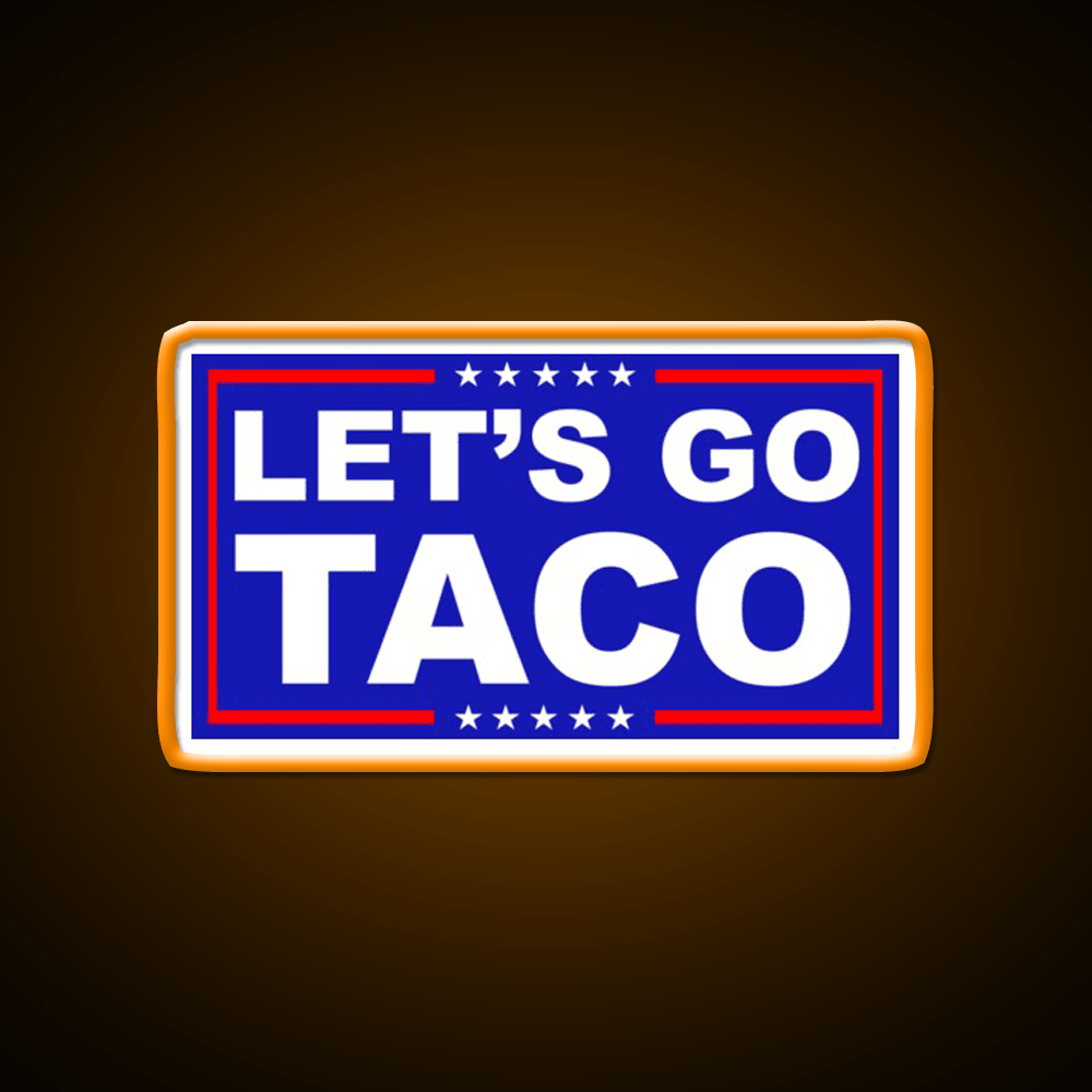 Lets Go Taco Led Neon Sign Mexican Food Sign Kitchen Wall Sign Rgb Color - Shineneon