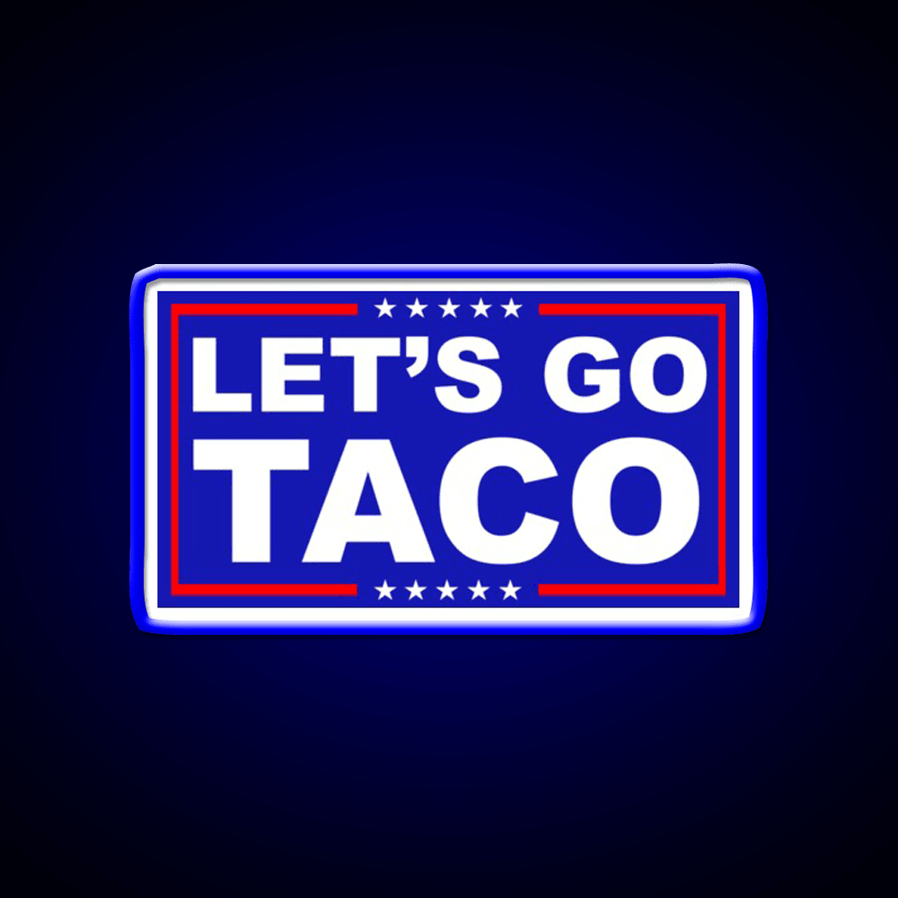 Lets Go Taco Led Neon Sign Mexican Food Sign Kitchen Wall Sign Rgb Color - Shineneon