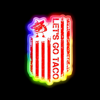 Lets Go Taco Led Neon Sign Mexican Food Sign Led Sign Gift Kitchen Sign Rgb Color - LED neon sign close-up detail